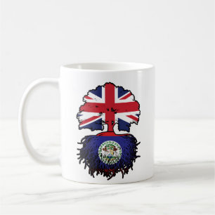 Belize Belizean British UK Tree Roots Flag Kaffeetasse