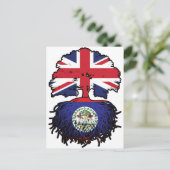 Belize Belizean British UK Tree Roots Flag Postkarte (Stehend Vorderseite)