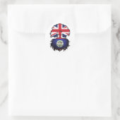 Belize Belizean British UK Tree Roots Flag Runder Aufkleber (Tasche)