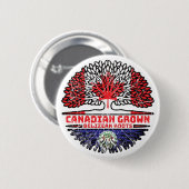 Belize Belizean Canadian Canada Treots Roots Flag Button (Vorne & Hinten)