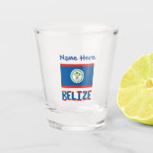 Belize Belizean Flag Blue Personalisierung Schnapsglas (Vorderseite)