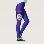 Belize Belizean Kriol Flagge Leggings (Rechts)
