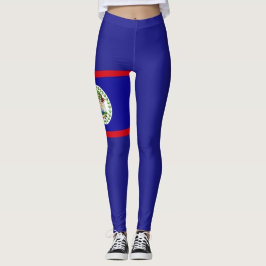 Belize Belizean Kriol Flagge Leggings (Vorderseite)