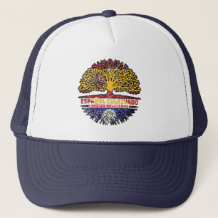 Belize Belizean Spain Spanish Tree Roots Flag Truckerkappe