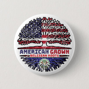 Belize Belizean US American USA United States Tree Button