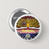 Belize Belizeaner Spanien Spanisch Baumwurzeln Fla Button (Vorne & Hinten)