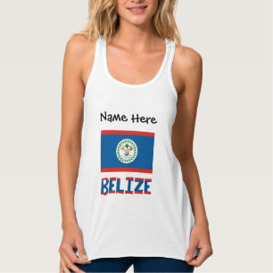 Belize Belizeanische Flagge Personalisiert Tank Top