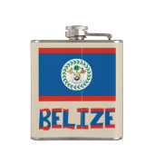 Belize Belizer Flagge Personalisiert Flachmann (Rückseite)