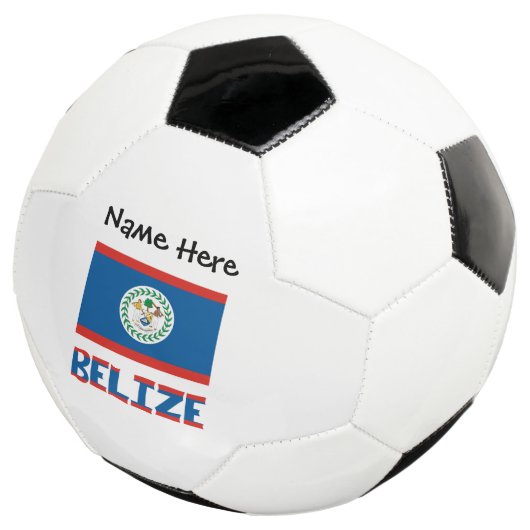Belize Belizer Flagge Personalisiert Fußball (Dreiviertel)