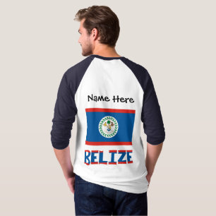 Belize Belizer Flagge Personalisiert T-Shirt