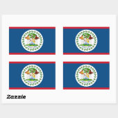 Belize/Belizische Flagge Rechteckiger Aufkleber (Blatt)