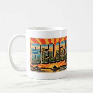 Belize Blue Hole Riff Maya Dschungel Vintage Reise Kaffeetasse