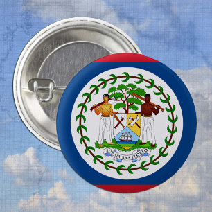Belize button, patriotic Belizean Flag fashion Button