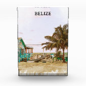 Belize Caribbean Beach Landschaft Fotoblock (Vorderseite)