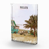 Belize Caribbean Beach Landschaft Fotoblock (Rechts)