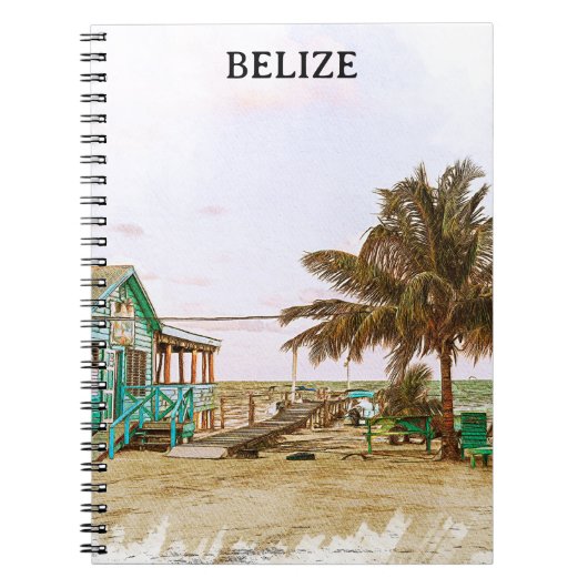 Belize Caribbean Beach Landschaft Notizblock (Vorderseite)