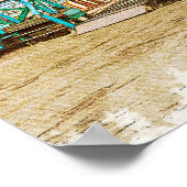 Belize Caribbean Beach Landschaft Poster (Ecke)