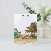 Belize Caribbean Beach Landschaft Postkarte (Stehend Vorderseite)