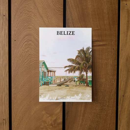 Belize Caribbean Beach Landschaft Postkarte