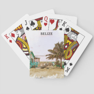 Belize Caribbean Beach Landschaft Spielkarten