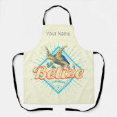 Belize Caribbean Retro Turtle Vintag Souvenir Schürze (Vorderseite)