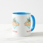Belize Caribbean Retro Turtle Vintag Souvenir Tasse (VorderseiteRechts)