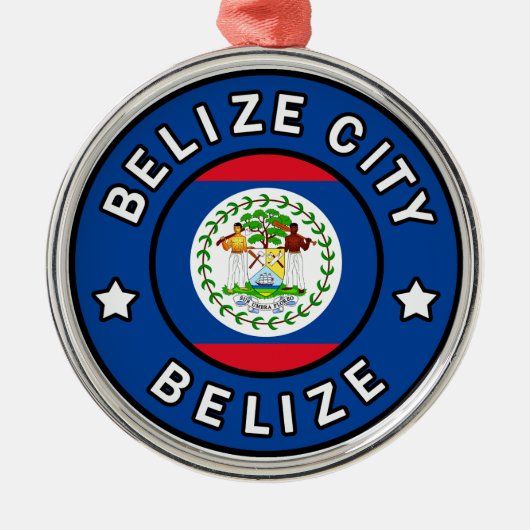 Belize City Belize Ornament Aus Metall (Vorne)