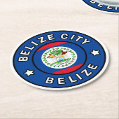 Belize City Belize Runder Pappuntersetzer (Angewinkelt)