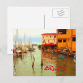 Belize City Hafen Postkarte (Vorne/Hinten)