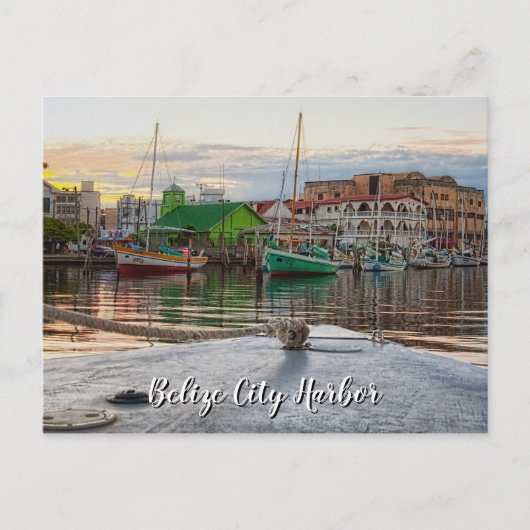 Belize City Harbour Poster Postkarte (Vorderseite)
