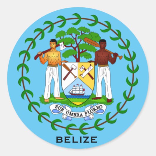 Belize Coat of Arms Aufkleber (Vorderseite)