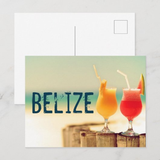 Belize Cocktails Postkarte (Vorne/Hinten)