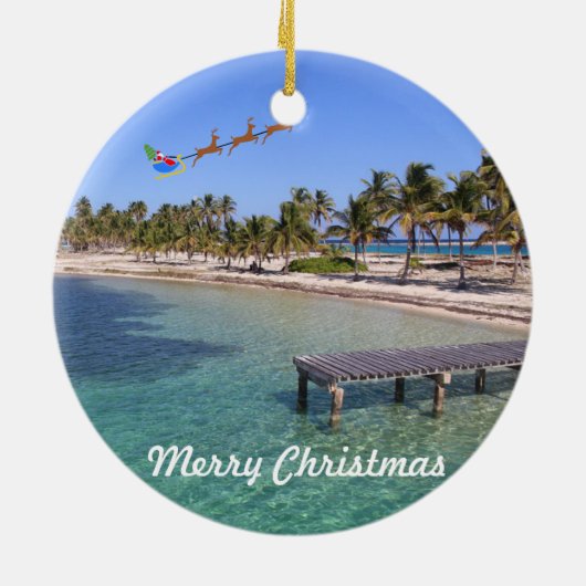 Belize Custom Christmas Ornament (Hinten)