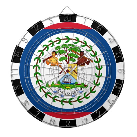 Belize Dartboard & Belize Flag / Spielbrett Dartscheibe (vorne)