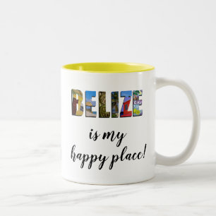 Belize der Strand ist mein glücklicher Platz Zweifarbige Tasse