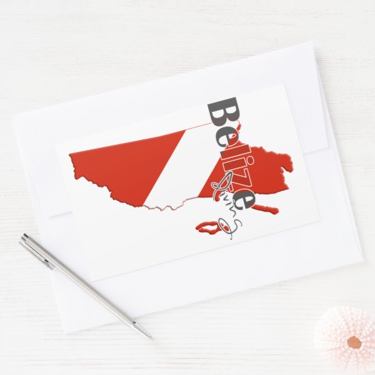 Belize Diving Rechteckiger Aufkleber (Umschlag)