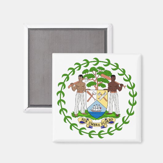 Belize-Emblem Magnet (Vorderseite/Rückseite)