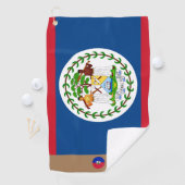 Belize Fahne & Belize mit Monogramm Golfhandtuch (Insitu)