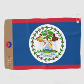 Belize Fahne & Belize mit Monogramm Golfhandtuch (Horizontal)