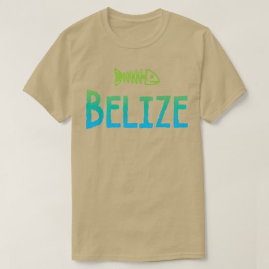 Belize Fish Skeleton Diving Design T-Shirt (Design vorne)