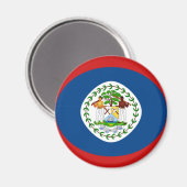 Belize Fisheye Flag Magnet (Vorderseite/Rückseite)