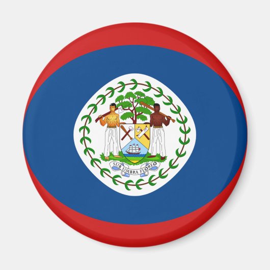 Belize Fisheye Flag Magnet (Vorne)