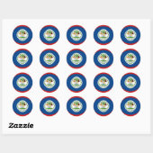 Belize Fisheye Flag Sticker (Blatt)