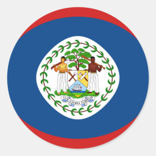Belize Fisheye Flag Sticker