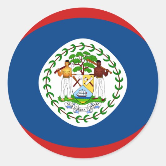 Belize Fisheye Flag Sticker (Vorderseite)