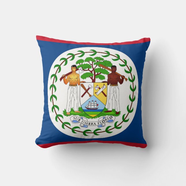 Belize Flag American MoJo Pillow Kissen (Vorderseite)