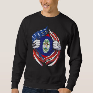 Belize Flag American Stolz über mein belizisches E Sweatshirt
