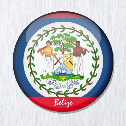 Belize Flag & Amerika - Reise-/Sportfans Magnet