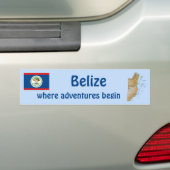 Belize Flag and Map Autoaufkleber (Auf Auto)