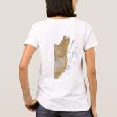 Belize Flag and Map dk T - Shirt (Rückseite)